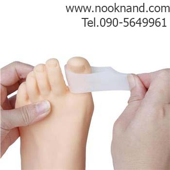 (ปลายเปิด)ปลอกซิลิโคนสวมนิ้วเท้าป้องกันการบาดเจ็บนิ้วเท้าWhite Silicone Gel Protective Big Toe Caps Soft Cushion Protector Calluse