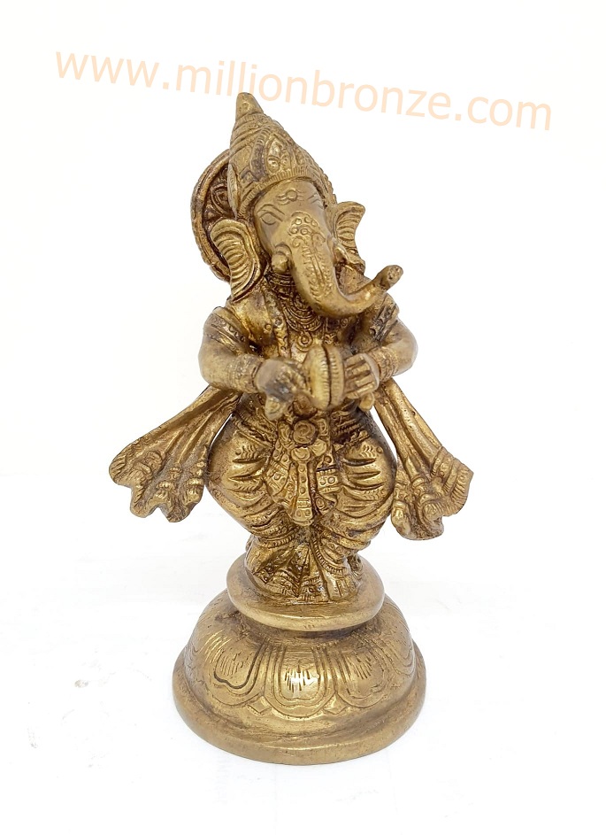 PI018 พระพิฆเนศวร เนื้อทองเหลือง Brass Ganesh