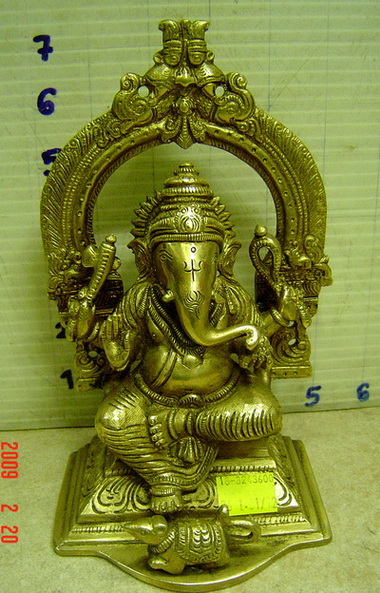PI022 พระพิฆเนศวร เนื้อทองเหลือง Brass Ganesh