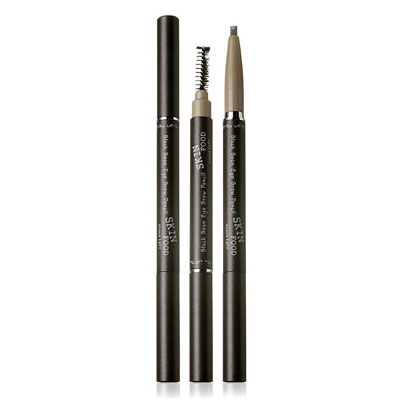 **พร้อมส่ง** Skinfood Black Bean Eye Brow Pencil ดินสอเขียนคิ้วพร้อมแปรงในตัว ผสมสารสกัดจากถั่วดำ เขียนติดดี สีสวย , 