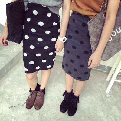 SKIRT  DOTS PRINT  กระโปรงทรง A แฟชั่น กระโปรงลายจุดผู้หญิงแฟชั่น กระโปรงเอวสูงแฟชั่น แฟชั่นเกาหลี ญี่ปุ่น สไตล์วินเทจ