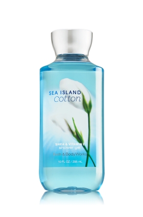 **พร้อมส่ง**Bath& Body Works Sea Island Cotton Shea & Vitamin E Shower Gel 295ml. เจลอาบน้ำกลิ่นหอมติดกายนานตลอดวัน กลิ่นนี้จะมีความหอมสะอาดอ่อนๆ แบ้วๆ ใสๆ คล้ายกลิ่นแป้งเด็กค่ะ ใครได้กลิ่นก็อยากอยู่ใกล้ๆ