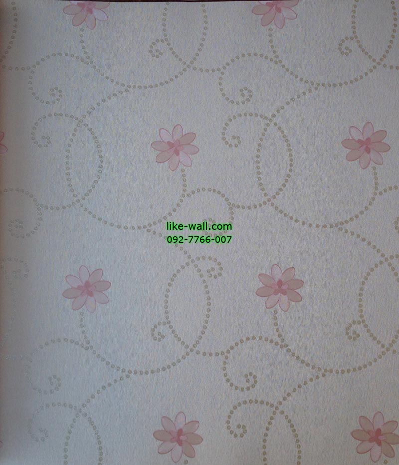วอลเปเปอร์ติดผนังลายดอกไม้สีชมพู