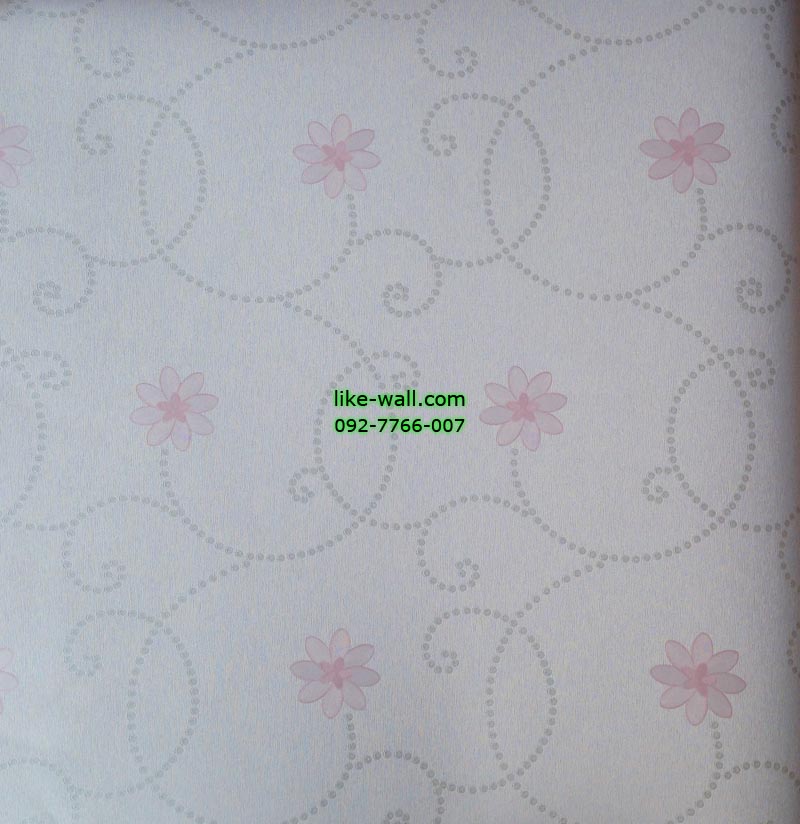 วอลเปเปอร์ติดผนังลายดอกไม้สีชมพู
