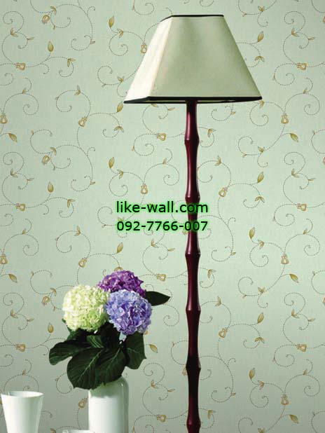 ตัวอย่าง วอลเปเปอร์ติดผนังลายดอกไม้สีส้ม พื้นสีขาว
