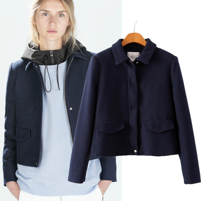 BLAZERS / OUTERWEAR   ZARA NICE  เสื้อแจ็คเก็ตผู้หญิงแฟชั่น คอลเลคชั่น ออทั่ม วินเทอร์ สไตล์ยุโรป/อเมริกา เสื้อคลุม แจ็คเก็ตตัวสั้นสำหรับผู้หญิง 