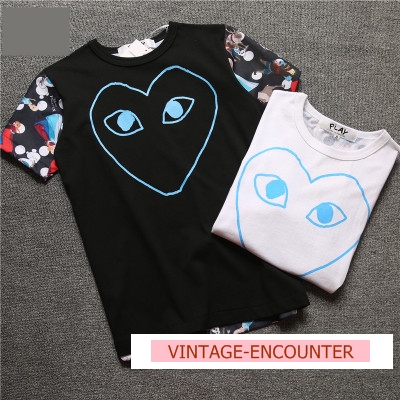 เสื้อ Tee cdg เสื้อยืดแขนสั้นกอม Play ผู้หญิงแฟชั่น คอลเลคชั่น ออทั่ม วินเทอร์ สไตล์ยุโรปและอเมริกา