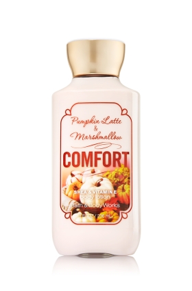 Bath & Body Works Pumpkin Latte & Marshmallow Comfort Shea & Vitamin E Body Lotion 236 ml. โลชั่นบำรุงผิวสุดพิเศษ กลิ่นหอมเหมือนขนมมาสเมโล่ ออกครีมนมวนิลลา หอมน่ากินมากคะ