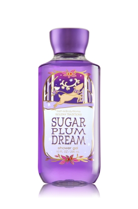 Bath & Body Works SUGAR PLUM DREAM Shea & Vitamin E Shower Gel 295ml. เจลอาบน้ำกลิ่นหอมติดกายนานตลอดวัน กลิ่นหอมผลผลัม เชอร์รี่ ผสมกลิ่นส้มนิดๆ ตบท้ายด้วยกลิ่นของวนิลลา หอมหวานสดชื่นคะ