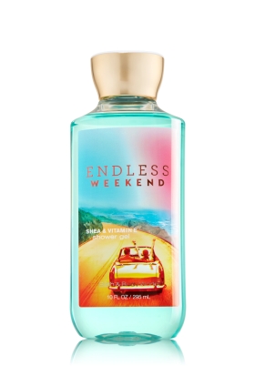 Bath & Body Works ENDLESS WEEKEND Shea & Vitamin E Shower Gel 295ml. เจลอาบน้ำกลิ่นหอมติดกายนานตลอดวัน กลิ่นหอมน่ารักของผลราสเบอร์รี่ กับกลิ่นวนิลลา หอมผ่อนคลายเหมาะกับวันสบายๆ ในวันหยุดพักผ่อนคะ