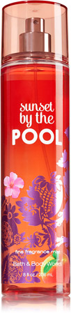 Bath & Body Works Sunset by The Pool Fine Fragrance Mist 236 ml. สเปร์ยน้ำหอมที่ให้กลิ่นติดกายตลอดวัน กลิ่นหอมผลพีชกับเสาวรส กลิ่นจะคล้ายๆกลิ่นแอปเปิ้ล หอมหวานสดชื่นคะ