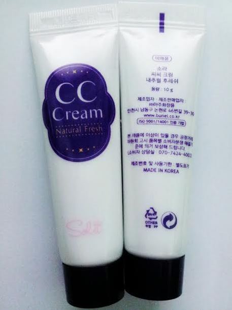 *พร้อมส่ง*ขนาดทดลอง Sola CC Cream Natural Fresh 10g. ซีซีครีมเนื้อธรรมชาติ ใช้ได้ทุกสีผิว นวัตกรรมสุดยอดของการปกปิด ช่วยลดเลือนความไม่สม่ำเสมอของสีผิว ให้ผิวกระจ่างใสไปพร้อมๆกับคุณสมบัติยับยั้งริ้วรอย และวิตามินซีที่ช่วยให้ผิวขาว