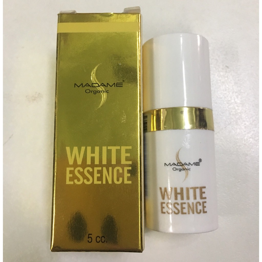  Madame Organic White Essence 5 cc.เซรั่มมาดามออร์แกนิก ช่วยรักษา สิวอุดตัน สิวอักเสบ ฝ้า กระลึก จะจางลงอย่างเห็นได้ชัด ใช้เซรั่ม เพียงครั้งละ 5 หยด ลูบไล้เบาๆ ทากลางคืนเท่านั้น