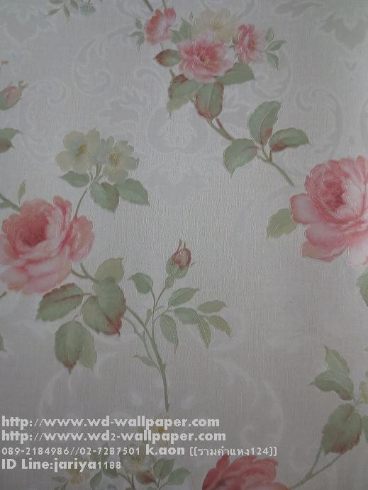 wd2 วอลเปเปอร์ลายวินเทจ-ดอกไม้-คลาสสิค