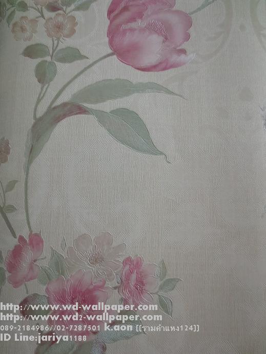 wd2 วอลเปเปอร์ลายวินเทจ-ดอกไม้-คลาสสิค
