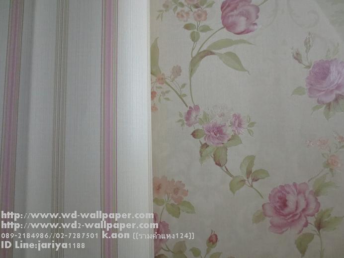 wd2 วอลเปเปอร์ลายวินเทจ-ดอกไม้-คลาสสิค