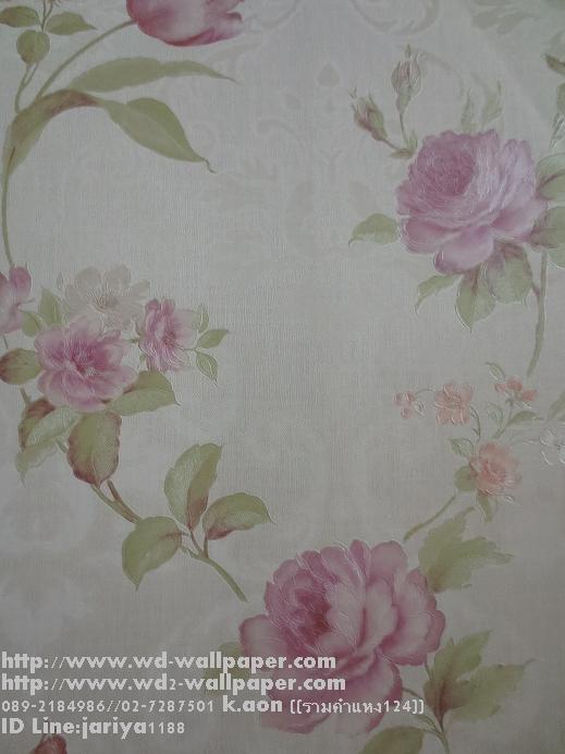 wd2 วอลเปเปอร์ลายวินเทจ-ดอกไม้-คลาสสิค