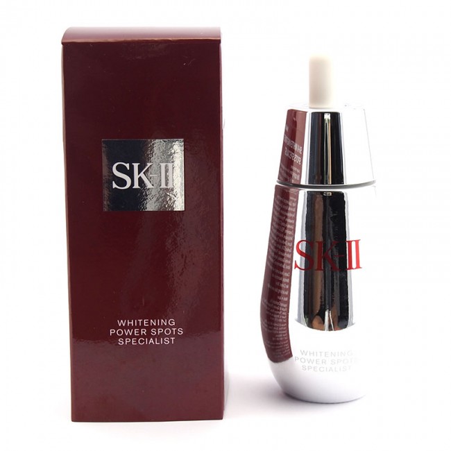 SK-II Whitening Power Spots Specialist ขนาดปกติ 30ml. ซีรั่มเข้มข้นที่ตรงเข้าจัดการกับ ทั้งจุดด่างดำที่ลดเลือนยาก และจุดด่างดำ ปรับผิวขาวที่ช่วยดูแลปัญหาฝ้า กระ ที่ซ่อนเร้นอยู่ใต้ผิว ได้อย่างล้ำลึก ป้องกันการเกิดจุดด่างดำตั้งแต่ยังมองไม