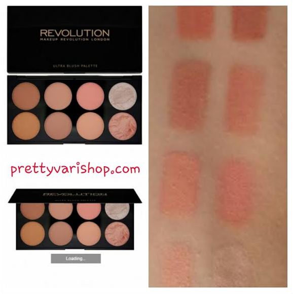 *พร้อมส่ง*Makeup Revolution MUR Ultra Blush Palette Hot Spice พาเลตปัดแก้มจัดหนัก 8 สี ผสมสีแล้วปัด ได้สีแก้มใหม่ ไม่ซ้ำใคร สีส้ม ไม่ซ้ำกัน 6 เฉด มีตั้งแต่ส้มสว่าง ส้มพีช ส้มนู้ด ไปยันส้มแทงเจอรีน พร้อม Contour เอาไว้ไล้หน้าเรียวอีก 2 เฉด ความพิเศษอยู่ที่