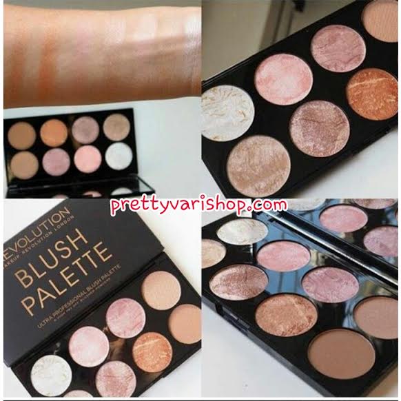 *พร้อมส่ง*Makeup Revolution MUR Ultra Blush Palette Golden Sugar พาเลตปัดแก้มจัดหนัก 8 สี ผสมสีแล้วปัด ได้สีแก้มใหม่ ไม่ซ้ำใคร โทนสีน้ำตาลทอง ไม่ซ้ำกัน 6 เฉดพร้อม Contour เอาไว้ไล้หน้าเรียวอีก 2 เฉด และอีก 6  