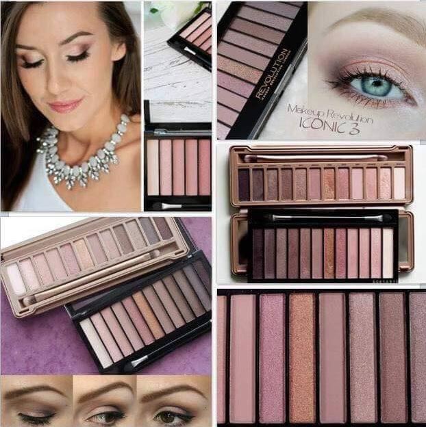 *พร้อมส่ง*Makeup Revolution MUR Redemption Iconic 3 Palette โทนน้ำตาลเหมือน Naked3 พาเลทอายชาโดว์ 12 สี ผสมเนื้อแมทและชิมเมอร์ พิกเม้นต์ดี หลากสีเอิธโทน ที่ใครแต่งก็สวย ลองแล้ว คุณภาพดีมากกก ไม่แพ้แบรนด์แพงเลยค่ะ สีติดทนนาน เกลี่ยง่าย สีไม่เพี้ยนด้วยนะค่ะ