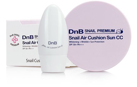 **พร้อมส่ง**DnB Snail Premium Snail Air Cushion Sun CC+รีฟิล 15g. ซีซีครีม 4 in 1 รวมคุณสมบัติเด่น แต่งหน้าได้เนียนเด้งไม่ต้องหลายขั้นตอน CC ครีมในรูปแบบ Cushion เนื้อเนียนนุ่ม ให้สัมผัสบางเบา ไม่เหนียวเหนอะหนะ ปกปิดได้อย่างดีเยี่ยม พร้อมส่วนผสมจากเมือกหอ