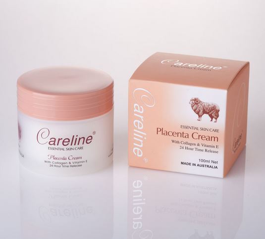 ครีมรกแกะ Careline Placenta Cream with Collagen & Vitamin E 100 ml. ครีมรกแกะผสมคอลลาเจน และวิตามินอี แคร์ไลน์ พลาเซ็นต้าครีม จากประเทศออสเตรเลีย บำรุงและรักษาความชุ่มชื้น เพิ่มความตึงกระชับ เนียนเรียบ คืนความขาว กระจ่างใส ลดเลือนริ้วรอย จ