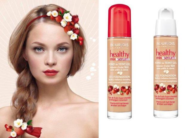 **พร้อมส่ง**Bourjois Healthy Mix Serum Gel Foundation 30 ml. ครีมรองพื้นผสมเซรั่มวิตามินเข้มข้นจากผลไม้ เพื่อผิวหน้ากระจ่างใส ผสมวิตามินเพื่อลดเลือนความหม่นหมองของผิวหน้า เกลี่ยง่ายให้สีผิวสม่ำเสมอดูเป็นธรรมชาติ ให้ผิวกระจ่างใสได้ยาวนานถึง 16 ชม.เนื้อเบาเ