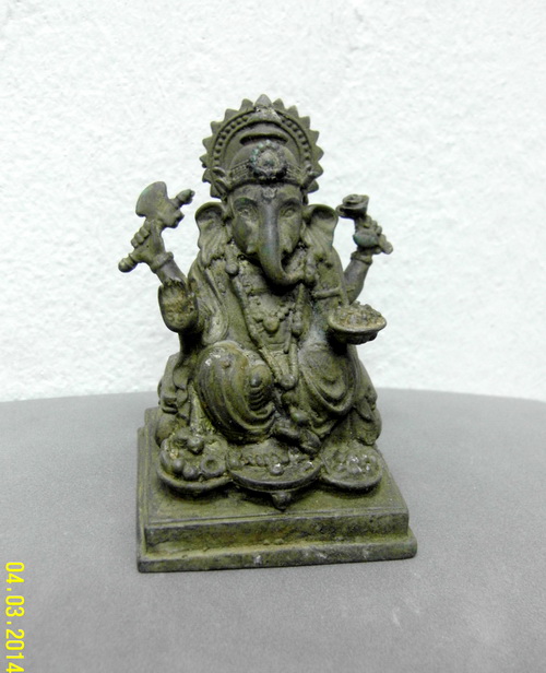 PT031 พระพิฆเนศวร เนื้อทองเหลือง Brass Ganesh (Black)