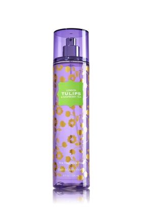 Bath & Body Works London Tulips & Raspberry Tea Fine Fragrance Mist 236 ml. สเปร์ยน้ำหอมที่ให้กลิ่นติดกายตลอดวัน กลิ่นหอมอบอวลของดอกทิวลิป ผสมผสานกับกลิ่นหอมหวานซ่อนเปรี้ยวของผลราสเบอร์รี่