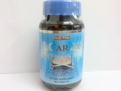 L-Car 9000 Super Diet Slim แอลคานิทีน 9000 mg. นำเข้าจากประเทศอังกฤษสูตรสำหรับคนที่อยากลดเร่งด่วน