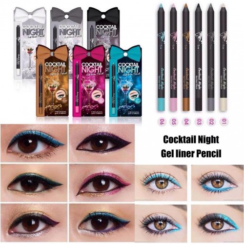 **พร้อมส่ง**Mei Linda Cocktail Night Gel Liner Pencil ดินสอเขียนขอบตา เนื้อเจลนุ่ม เขียนลื่น เขียนง่าย มีให้เลือกถึง 6 สี เจลเขียนขอบตา คอกเทล ไนท์ เมลินดา เจลอายไลเนอร์เขียนขอบตา ดินสอแบบหมุน ตัวใหม่ล่าสุดจากเมลินดา เขียนขอบตาคุณภาพดี ผลิตในประเทศเยอรมัน