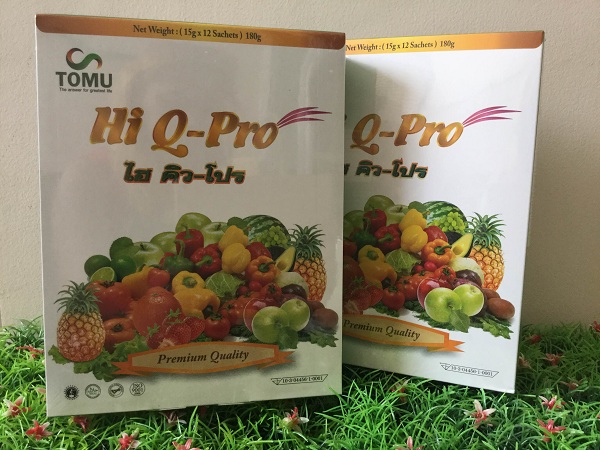 HI Q-PRO ไฮคิวโปร  บรรจุกล่องละ12ซอง สารพิษที่ตกค้างอยู่ตามรอยหยัก หลุม ของลำไส้ใหญ่ชึ่งเป็นของเสียที่เป็นพิษ อาจเป็นสาเหตุของ มะเร็งลำไส้ใหญ่ 