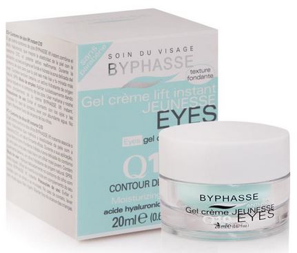 **พร้อมส่ง**BYPHASSE Gel Cream Lift Instant Q10 Eye Cream SPF8 ขนาด 20 ml. ผลิตภัณฑ์บำรุงรอบดวงตา มีส่วนผสมกรดไฮยาลูโรที่ช่วยเพิ่มความยืดหยุ่นของผิวด้วยโคเอนไซม์ Q10 เพิ่มประสิทธิภาพสำหรับกระชับผิว เนื้อครีมมอบความชุ่มชื้นให้ผิวรอบดวงตาเรียบเนียนผิวดูอ่อน