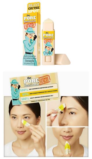 Benefit The POREfessional: License To Blot ไซส์จริง 4.3 g. ผลิตภัณฑ์ตัวใหม่ล่าสุดจากเบเนฟิต ที่มาในรูปแบบแท่งบาล์มควบคุมความ มัน พกพาสะดวก ใช้ง่าย แค่หมุนขึ้นมา และใช้ทาในจุดหน้ามันก็จะช่วยทำให้บริเวณส่วนนั้นกลายเป็นแมทได้คะ ซึ่งมันสามารถทำให