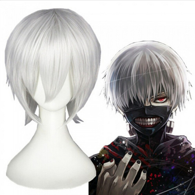 วิกผมสีเงินผู้ชาย Cosplay wig วิกผมแฟนซี วิกผมtokyo ghoul วิกผมผีปอบโตเกียว วิกผมโตเกียวกูล คาเนกิเคน คาเนกิ เคน