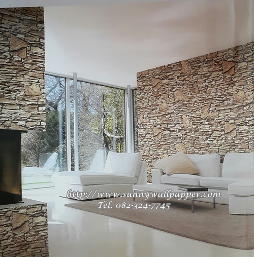 วอลเปเปอร์ติดผนังลายอิฐ หิน ปูน ไม้ เกาหลี 01