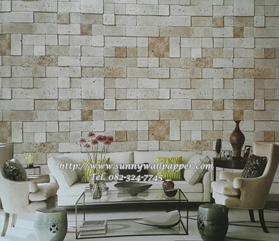 วอลเปเปอร์ติดผนังลายอิฐ หิน ปูน ไม้ เกาหลี 01