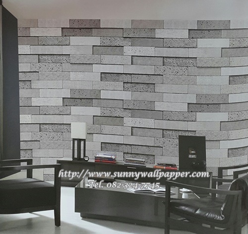 วอลเปเปอร์ติดผนังลายอิฐ หิน ปูน ไม้ เกาหลี 01