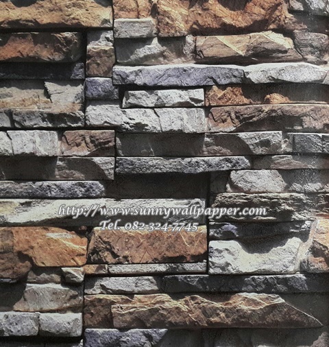 วอลเปเปอร์ติดผนังลายอิฐ หิน ปูน ไม้ เกาหลี 01