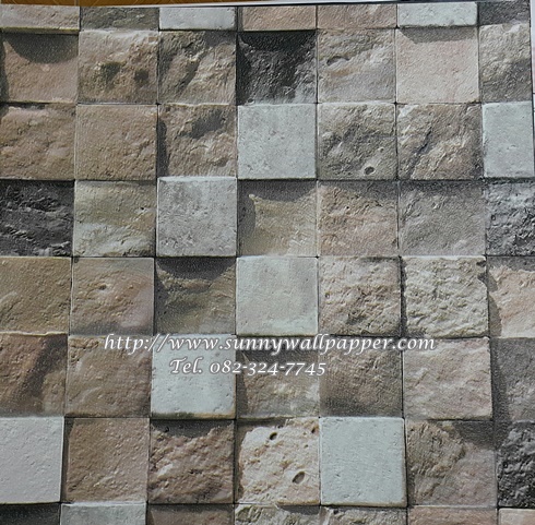 วอลเปเปอร์ติดผนังลายอิฐ หิน ปูน ไม้ เกาหลี 01