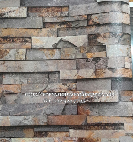 วอลเปเปอร์ติดผนังลายอิฐ หิน ปูน ไม้ เกาหลี 01