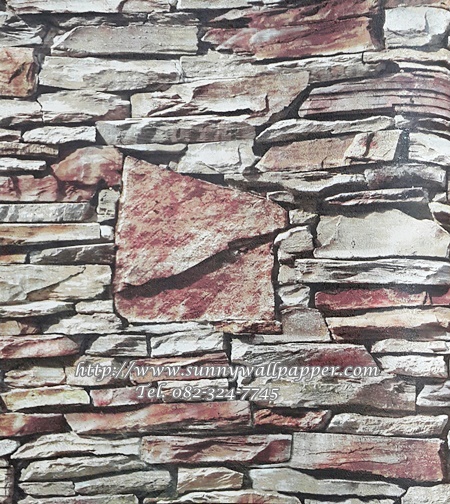 วอลเปเปอร์ติดผนังลายอิฐ หิน ปูน ไม้ เกาหลี 01