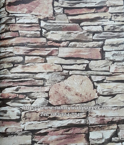 วอลเปเปอร์ติดผนังลายอิฐ หิน ปูน ไม้ เกาหลี 01