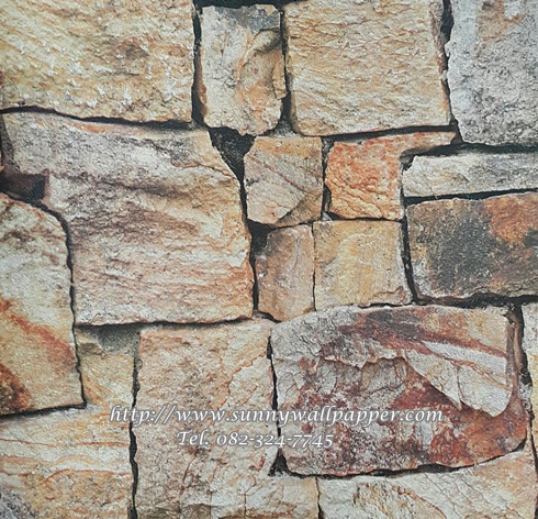 วอลเปเปอร์ติดผนังลายอิฐ หิน ปูน ไม้ เกาหลี 01
