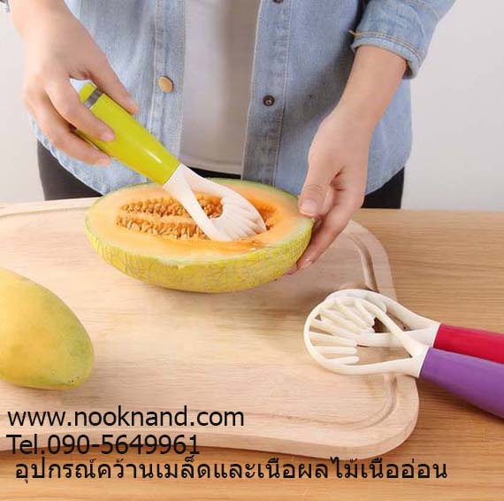 อุปกรณ์ฝานเมล็ดและไส้ผลไม้เนื้ออ่อน 