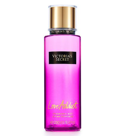 Victoria's Secret Love Addict Fragrance Mist 250 ml. สเปร์ยฉีดผิวกายให้กลิ่นหอมติดตัวตลอดวัน กลิ่นหอมน่ารักของกลิ่นผลไม้ผสมดอกกล้วยไม้ป่า หอมมากคะ