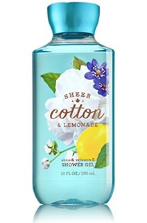 Bath & Body Works Sheer Cotton & Lemonade Shea & Vitamin E Shower Gel 295ml. เจลอาบน้ำกลิ่นหอมติดกายนานตลอดวัน กลิ่นหอมสะอาดของคอตตอนผสมกลิ่นมะนาว หอมสะอาดสดชื่นคะ 