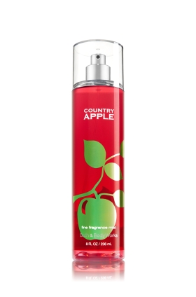 Bath & Body Works Country Apple Fine Fragrance Mist 236 ml. สเปร์ยน้ำหอมที่ให้กลิ่นติดกายตลอดวัน จากกลิ่นดั่งเดิมรุ่นคลาสสิคที่ได้รับความนิยม กลิ่นนี้จะหอมแอปเปิ้ลผสมกลิ่นโยเกิร์ต กลิ่นคล้ายซูกัสเม็ดสีเขียว หอมหวานซ่อนเปรี้ยว น่ารักซนๆ และ