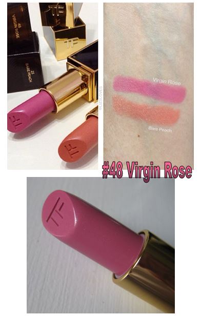 Tom Ford Lip Color #48 Virgin Rose ลิปสติกเนื้อดีเลอเลิศจากแบรนไฮโซสุดฮอต หรูหรา และคุณภาพดีสุดๆ ทาออกมาแล้วให้สีเรียบเนียนสม่ำเสมอและไม่เป็นคราบระหว่างวัน 